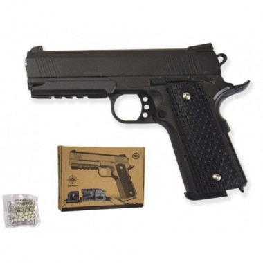 Страйкбольный пистолет Colt 1911 Rail Galaxy G25 металл черный
