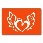 Трафарет для био-тату Сердечко с крыльями c114-15*20см, размер 15х20 см