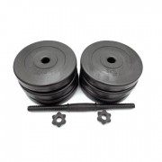 Гантель складальна композитна в пластиковій оболонці Rock pro 30,5 кг NE-PL-G-030