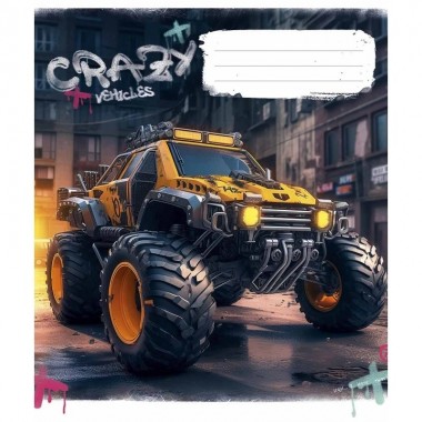 Тетрадь общая Monster trucks 048-3283L-3 в линию, 48 листов