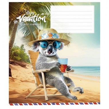 Тетрадь ученическая Cool vacation 012-3318K-3 в клетку, 12 листов