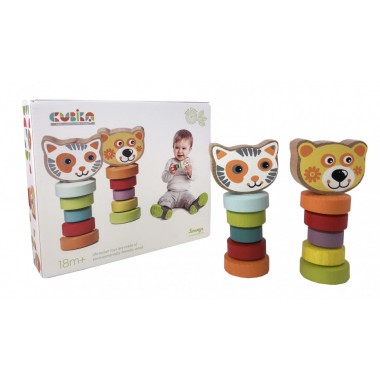Набор деревянных игрушек Cubika Гибкие животные 13661