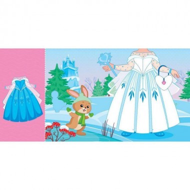 Детская книга с наклейками Одень куклу Детская книга с наклейками Одень куклу