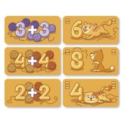 Настільна навчальна гра Муркітливе додавання 360074, 63 картки