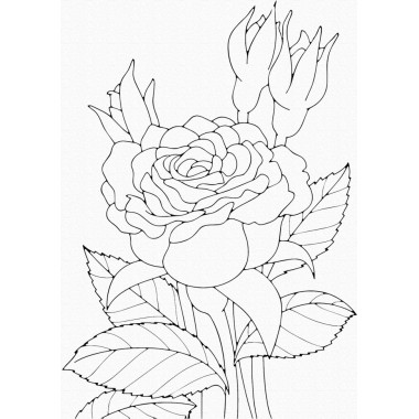 Роспись на холсте. Art Craft Роза 25х30 см 15505-AC
