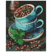 Алмазная мозаика Ароматные кофейные зерна Идейка AMO7486 40х50 см