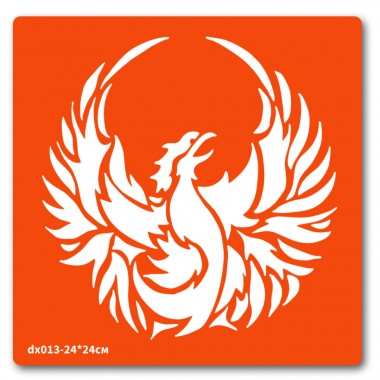 Трафарет для био-тату Феникс dx013-24*24см, размер 24 х 24см