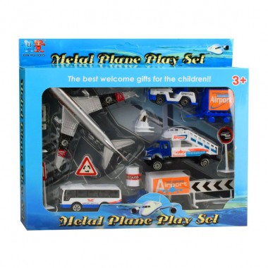 Игрушечный аэропорт XY318 самолет 13 см, транспорт, дорожние знаки
