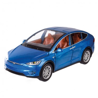 Машинка инерционная Tesla Model X Автопром 7574A, 1:22 (Синий)