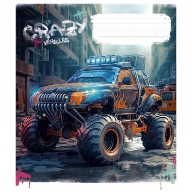 Тетрадь общая Monster trucks 048-3283L-4 в линию, 48 листов