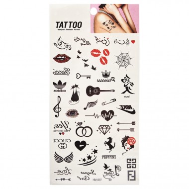 Временная татуировка "Tattoo" 1020-HM1397 красно-черный