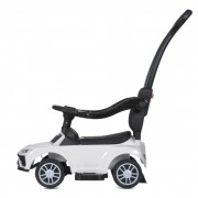 Дитяча каталка-толокар M 5044L-1 білий, з батьківською ручкою