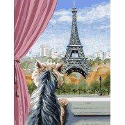 Картина по номерам Brushme Париж из окна GX5611