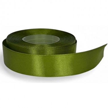 Атласная лента для рукоделия АБ-117, 0,6 см x 23 м, Зеленый