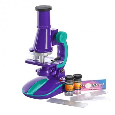 Детский микроскоп SK 0006(Violet) свет, 19,5 см, 2 пробирки, стекло
