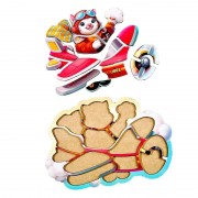 Дерев'яний контурний пазл