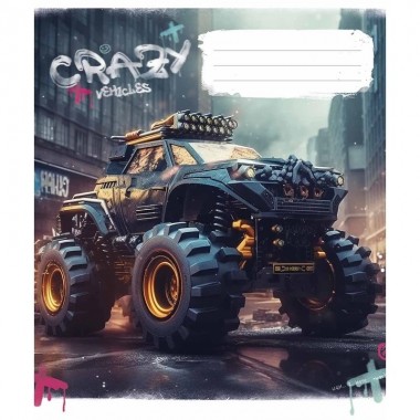 Тетрадь общая Monster trucks 048-3283L-5 в линию, 48 листов