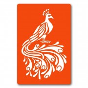 Трафарет для био-тату Павлин dx037-24*34см, размер 24х34 см