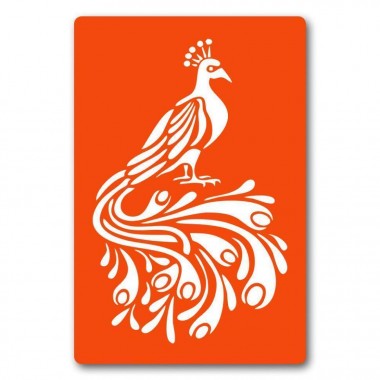 Трафарет для био-тату Павлин dx037-24*34см, размер 24х34 см