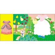 Детская книга с наклейками Одень куклу