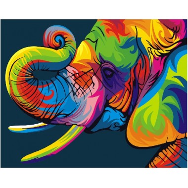 Картина по номерам Brushme Радужный слон GEX5330