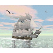 Картина по номерам Brushme Корабль на рассвете GX29368