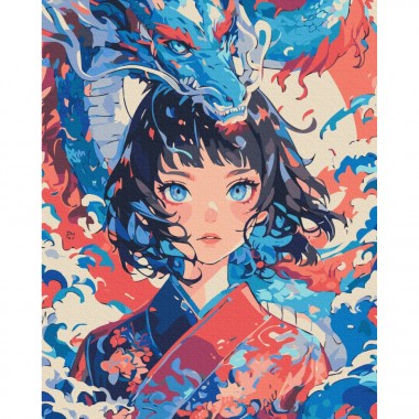 Картина по номерам Девушка, ставшая драконом BS54078, 40x50 см