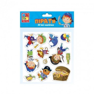 Набор мягких наклеек "Пираты" Vladi Toys VT4210-02 (укр)