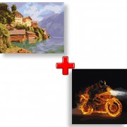 Набір картин за номерами 2 в 1 Ідейка