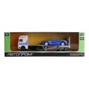 Трейлер + машинка 7413 "АВТОПРОМ" (Blue)
