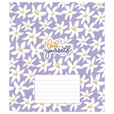 Тетрадь ученическая Love yourself 018-3209K-4 в клетку, 18 листов