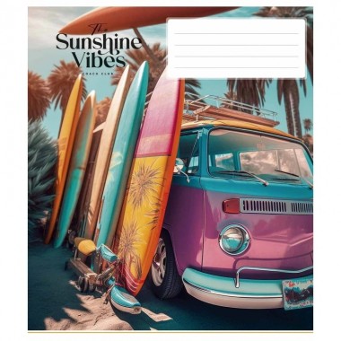 Тетрадь общая Sunshine vibes 048-3319L-2 в линию, 48 листов