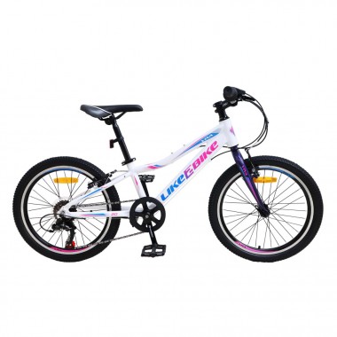 Велосипед подростковый 2-х колёсный 20" A212006 (RL7T) LIKE2BIKE Viva, цвет белый