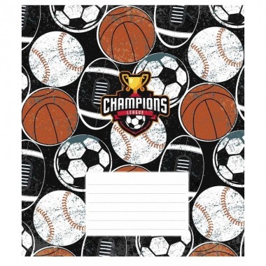Тетрадь ученическая Champions 024-3342K-1 в клетку, 24 листов