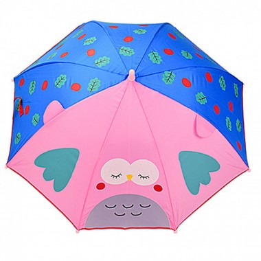 Зонт детский UM5473 трость (Сова розовая)