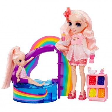 Детский игровой набор с куклой серии Littles - Счастливый праздник в бассейне Rainbow High 522249