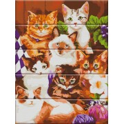 Картина по номерам по дереву Art Story Котята ASW017