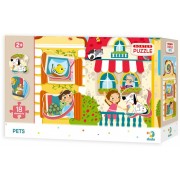 Детский пазл-вкладыш Домашние любимцы DoDo 300160, 18 деталей