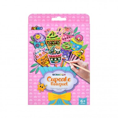 Детский набор для творчества Скретч-арт букет A1102-3(Pink)