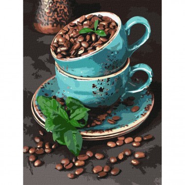 Картина по номерам Ароматные кофейные зерна Идейка KHO5636 30х40 см