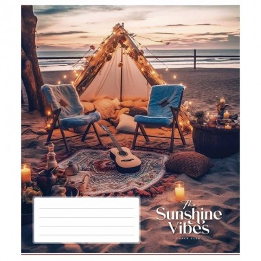 Тетрадь общая Sunshine vibes 048-3319L-3 в линию, 48 листов