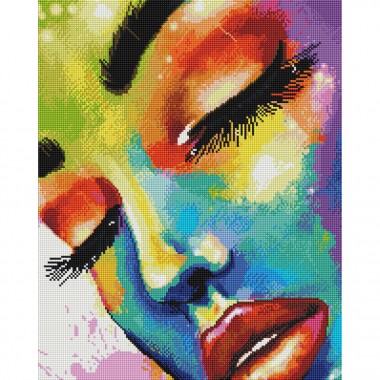 Алмазная мозаика Женщина в красках Brushme GF4805 40х50 см