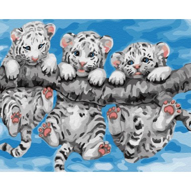 Картина по номерам Brushme Маленькие тигрята GX29308