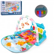 Детский развивающий коврик 972, 72х47 см, дуга, подвески 5 штук, погремушка