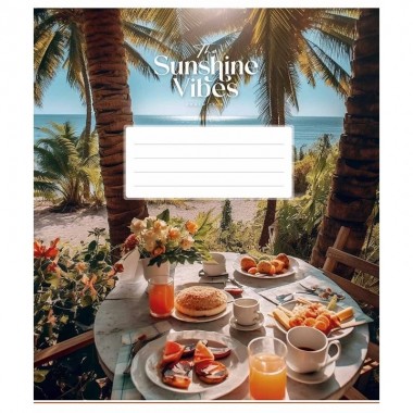 Тетрадь общая Sunshine vibes 048-3319L-4 в линию, 48 листов