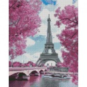 Алмазная мозаика Париж в розовых тонах Strateg HX411 30х40 см