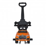Дитяча каталка-толокар M 5045L-7 помаранчевий, з батьківською ручкою