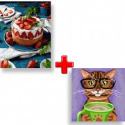 Набір картин за номерами 2 в 1 Ідейка