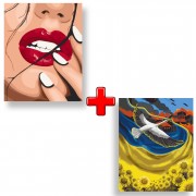 Набір картин за номерами 2 в 1