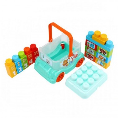 Детская игрушка Автобус-конструктор 0396TXK(Turquoise) бирюзовый